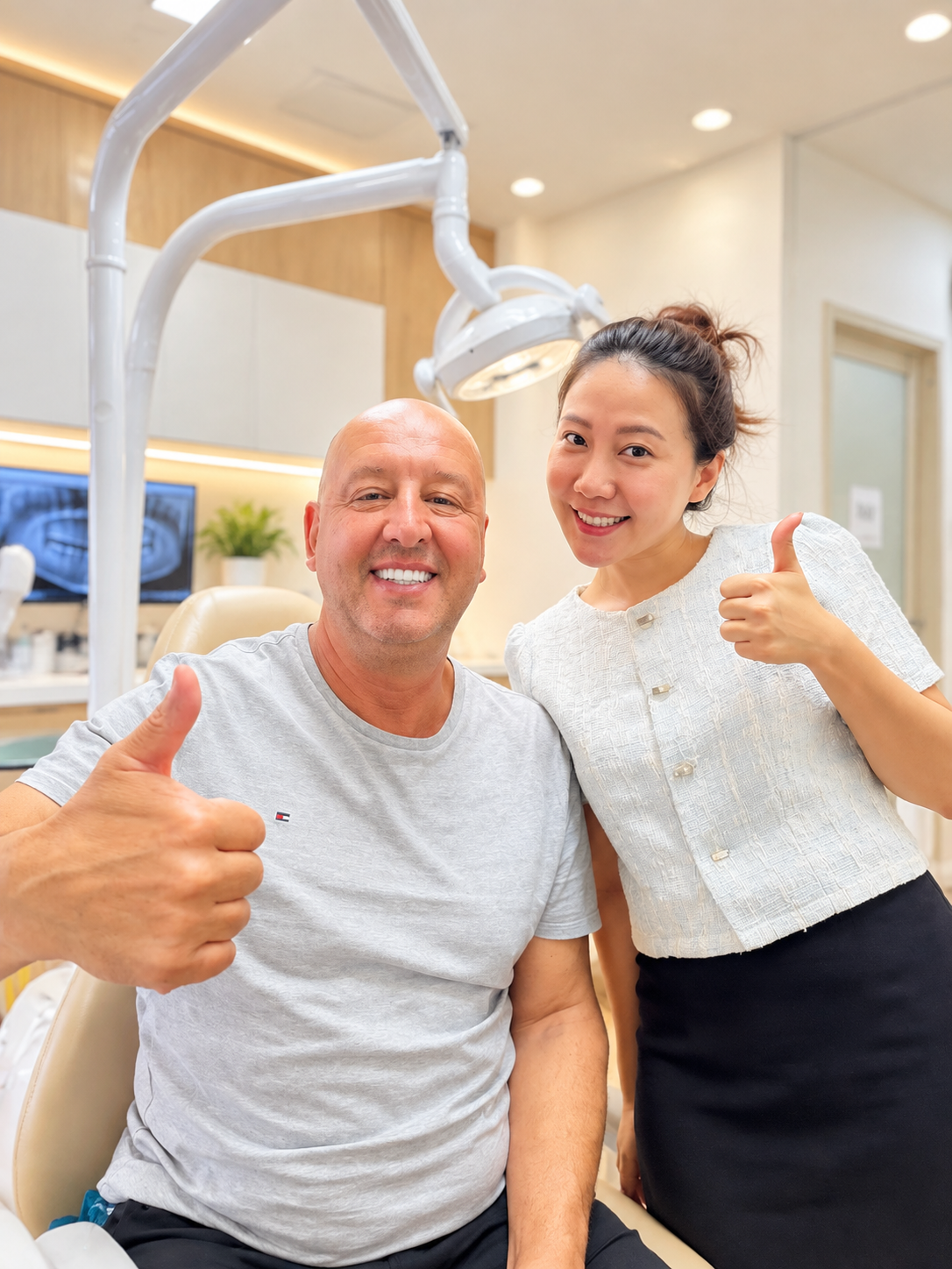 Kết quả phục hồi nụ cười sau điều trị Implant và răng sứ tại Levy Dental Clinic